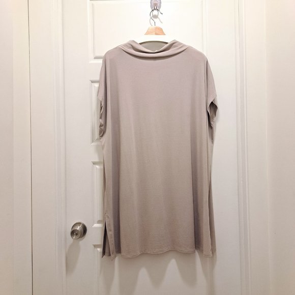 Eileen Fisher Stretch Silk Jersey Funnel Neck Tunic Size 2X - Picture 6 of 9